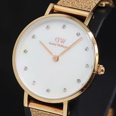  箱付 稼働 良品 ダニエルウェリントン QZ ホワイト文字盤 12P レディース腕時計 2000000 NSK KMR