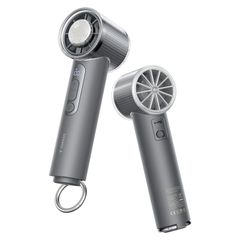 TORRAS ハンディファン 冷却プレート 手持ち扇風機 【2025新登場・COOLiFY iva】 携帯扇風機 小型 100段階 扇風機 ハンディ 静音 Type-c 充電 5000mAh カラビナ付き ミニ扇風機 プレゼント チャコール