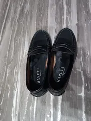 【K-1036】HARUTA ハルタ 22.5cm 黒レザー ローファー