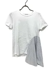 【中古】STELLA McCARTNEY ステラ マッカートニー トップス レディース 切替 ストライプシャツ カットソー Tシャツ サイズ38＿S13＿セルモアから出品＿s-0213-r13