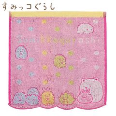스미코구라시 미니타올 26×26cm[화려한 도트 시로쿠마]면 100% 더미 자카드·항균 방취 가공 6575017200