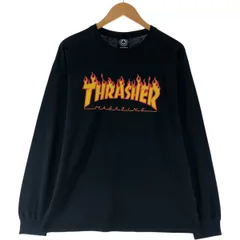 古着 スラッシャー THRASHER ファイヤーパターン ロングTシャツ ロンT メンズL相当/eaa568687のサムネイル