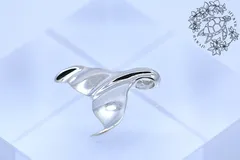 ペンダントトップ　ホエールテール　クジラの尾　シルバーカラー　スターリングシルバー　ハワイアンジュエリー　ハワジュ　アクセサリー　ネックレス　チェーン別売り　レディース　メンズ　お揃い　ペア　小ぶり　ミニ　日常使い シンプル　誕生日　記念日　5,000円