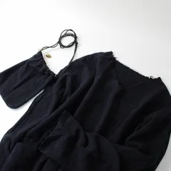 メンズ 定価3.6万 2021AW SUNSEA サンシー SHRINKAGE V-NECK Vネックニット 巾着付き 3/ダークネイビー【2400013230438】のサムネイル