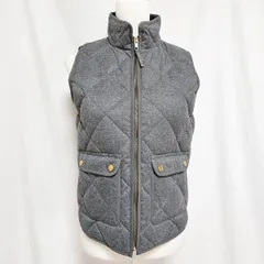 #wnc ジェイクルー J.CREW ダウンベスト グレー フェザー混 ジップアップ キルティング スタンドカラー レディース [961649]のサムネイル