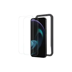NIMASO ガラスフィルム iPhone 14 Plus / iPhone 13 promax 用 強化 ガラス 保護 フィルム ガイド枠付き 2枚セット NSP21H286 1
