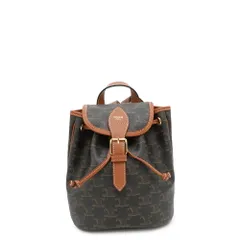 セリーヌ リュック トリオンフ ミニ フォルコ バックパック PVC カーフレザー 197662 CELINE ブラウンのサムネイル