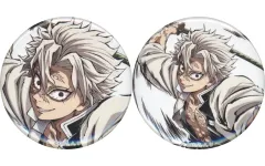 【中古】バッジ・ビンズ 全2種セット 44mm缶バッジ 「鬼滅の刃 刀鍛冶の里編・柱稽古編 風柱 不死川実弥 幕間画集表紙イラストWEBSHOPくじ」 F賞 C105グッズ