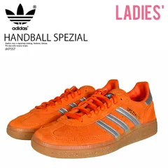 adidas (アディダス) HANDBALL SPEZIAL (ハンドボール スペツィアル) レディース ローカット スニーカー 普段使い カジュアル ストリート ローテク ALUMIN/DBROWN/GUM2 (オレンジ/シルバー) JH7557