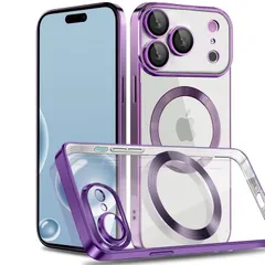 iPhone 17 Pro Max 用 TPU ソフト バックカバー MagSafe充電器対応 バンパー 耐衝撃 衝撃吸収 落下防止 iPhoneケース カメラレンズ保護 8色選択