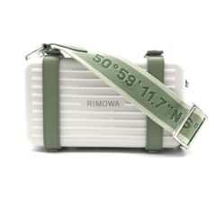 RIMOWA/リモワ パーソナルショルダーバッグ アルミニウム ポリカーボネート ホワイト グリーン美品