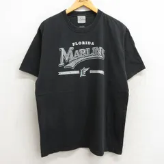 00s ■ ナイキ MLB オフィシャル マーリンズ プリント 半袖 TシャツNIKEの00s