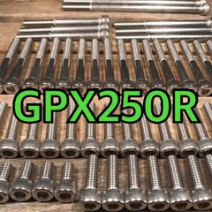ステンレス製 GPX250R EX250E 左右エンジンカバーボルト 合計21本