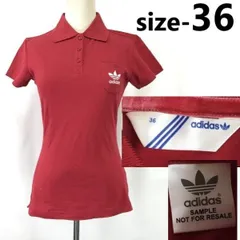 希少サンプル品★adidas ORIGINALS/アディダス★半袖ポロシャツ【レディース36/red/赤】トレフォイルタグ/ゴルフ/Tops/Shirts◆cBH773<sale>