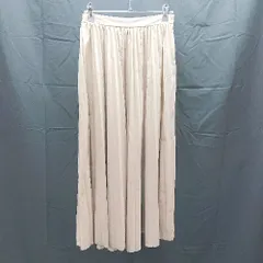◇ CLASSICAL ELF クラシカルエルフ ウエストゴム シンプル ロング プリーツ スカート サイズM～L ベージュ レディース E  【1303290009739】