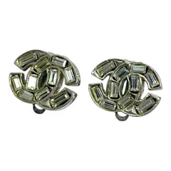 シャネル イヤリング 01P ココマーク ラインストーン シルバー GP アクセサリー ジュエリー CHANEL レディース 高級感 上品デザイン 人気モデル