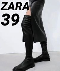 新品未使用 ZARA フラット ニーハイブーツ ロングブーツ - AOR's shop