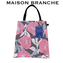 新品　MAISON BLANCHE  メゾンブランシュ　手提げバック　ピンク花柄