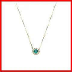 【送料無料 】エメラルド 【公式】[ヴァンドーム青山]ネックレス K18イエローゴールド エメラルド ダイヤモンド サークル AGVN611940EM