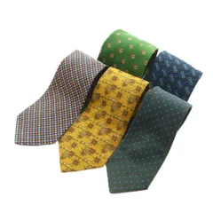 グッチ GUCCI サルヴァトーレフェラガモ Salvatore Ferragamo ネクタイ 5本セット 総柄 シルク 黒 黄色 青 緑 紺 /MI ■OS ■GY09