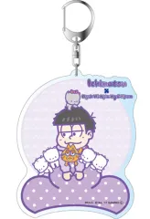 【中古】キーホルダー・マスコット(キャラクター) B.一松×ニャニィニュニェニョン(松柄) デカキーホルダー 「おそ松さん×サンリオキャラクターズ」