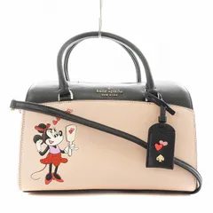 ケイトスペード KATE SPADE × ディズニー Disney ミニーマウス ミディアム ダッフル ボストンバッグ ハンドバッグ ショルダーバッグ 2way レザー ピンク 黒 ブラック WKR00212 /AN2のサムネイル