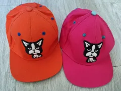 강아지 キャラクター ベースボールキャップ 帽子 オレンジ/ピンク Lecaf