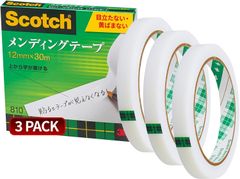 K071	細目　セロテープ　3M スコッチ　テープ　メンディングテープ　大巻　12mm×30m 3巻パック　810-3-12-SIOC　事務用品　オフィス　学校　図工　工作　子ども　大人　使いやすい　パーティー　飾り付け	4550309352196