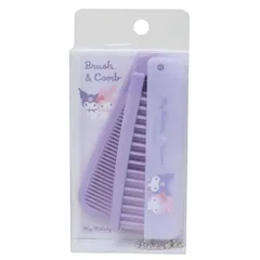 【メール便】マイメロディ＆クロミ ヘアブラシ 折りたたみブラシ＆コーム サンリオ カミオジャパン プレゼント かわいい 折りたたみくし キャラクター グッズ 