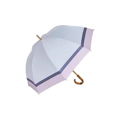 日傘 長傘 完全遮光 UVカット 遮光率100% 軽量 晴雨兼用 遮熱 Refume レフューム 母の日 30代 40代 50代 レディース 雨具 無地 紫外線対策 2段 3色切替 REFU-0021 ホワイト/ライトピンク 0