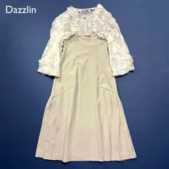 cA99 dazzlin ドレス　2ピースフリルボレロワンピース　セットアップ　レース　ダズリン