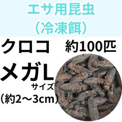 【冷凍餌】 冷凍クロコオロギ　メガLサイズ　約100匹入り　　爬虫類　両生類　エサ　餌　魚類　哺乳類　レオパードゲッコー　フトアゴヒゲトカゲ　カエル　蛙　トカゲ　ヤモリ　イモリ