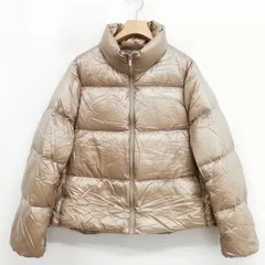 ユニクロ UNIQLO 211-450456 22AW ウルトラライト ダウン シャイニーボリューム ジャケット ブルゾン M ベージュ系