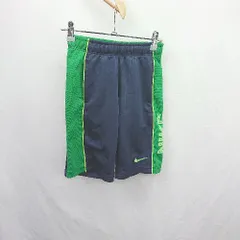 ◇ ⊂Φ NIKE ナイキ ツートーン トレーニングハーフパンツ サイズS ネイビー系 グリーン系 レディース E  【1506300025273】