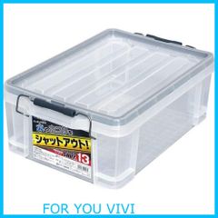【新着商品】JEJアステージ 収納ボックス 日本製 パッキン付き 簡易密閉型 コンテナ 積み重ね [シールドコンテナ シャット#13] 幅29.5×奥行44×高さ16cm