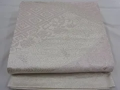 平和屋着物■六通柄袋帯　佐賀綴れ錦　切嵌亀甲花文　銀糸　逸品　n-mz6421