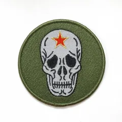 自衛隊グッズ 刺繍ワッペン 飛行教導隊 ドクロ グレー 航空自衛隊 陸上自衛隊 海上自衛隊 JASDF JGSDF JMSDF