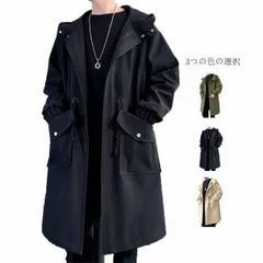 モッズコート メンズ フード付き ロングコート ミリタリー コート カーキ スタイリッシュデザイン 着こなし 大きいサイズ M L XL 2XL 3XL M L XL 2XL 3XL xzjhinr#