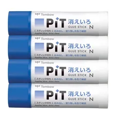 【4個セット】トンボ鉛筆 スティックのり 消えいろピットN 文房具 乾くと色が消える 強力 スピード接着のサムネイル