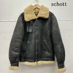 SHOTT B-3 ミリタリー フライトジャケット 38 ショット ムートン USA製 Schott ショット B-3フライトジャケット リアルムートン