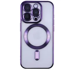 iPhone16 Pro Max ケース メタリック カメラカバーケース 【Color】パープル