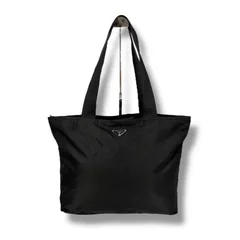 プラダ　PRADA　トートバッグ　テスートナイロン　ブラック　黒　トライアングルロゴ　三角ロゴプレート　NERO