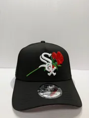 Newera シカゴホワイトソックス 95thアニバーサリー ローズ刺繍 9forty A-FRAME スナップバックキャップ ブラックカラー