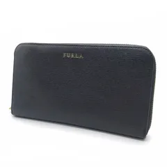 【倉吉店】FURLA | フルラ 長財布 BABYLON ラウンドファスナー長財布 ブラック 【124】