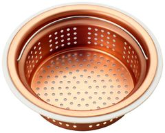 【新着商品】日本製 Belca 排水口 ゴミ受け 流し用銅製浅型ゴミカゴ 135/145両用タイプ 直径14.4・13.4×高さ4.8cm 銅色 SP-219