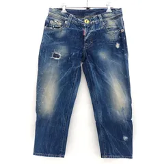 【中古】【レディース】 DSQUARED2 ディースクエアード Cropped Jeans デニムパンツ クロップド丈 ペイント ダメージ加工 ジーンズ ボトムス  【152-241213-rs-04-FUR】