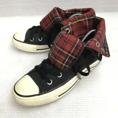 CONVERSE/コンバース★ハイカットスニーカー【size:23.5/black/黒】チェック柄/sneakers/Shoes/trainers◆sF-196<sale>