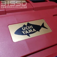 ドカット用おさかな型名前ステッカー1枚！魚種50種類！送料込！のサムネイル