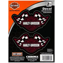 【メール便発送】ステッカー ハーレーダビッドソン デカール RACING FLAGS CG25133 Harley-Davidson シール デカール カスタマイズ アメリカン雑貨のサムネイル