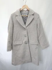 ◇ ⊇ NICE CLAUP ナイスクラップ ロング丈 長袖 コート サイズM グレー レディース E  【1410230027927】のサムネイル